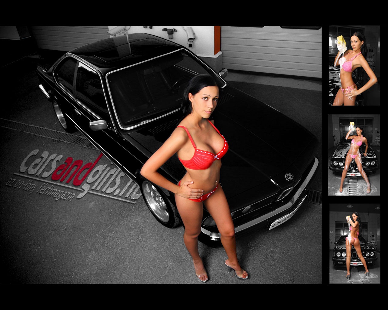 Cars and girls wallpaper